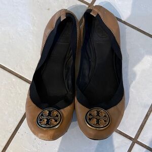 Tory Burch Women's Brown Leather Flats